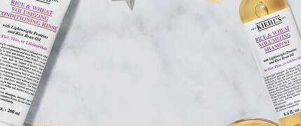 Banner de productos capilares con arroz y trigo de Kiehl's 40